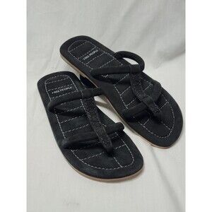 Free People NEW Leather Hadden Sandal In Black Unisex Size 11